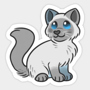 Cute Fluffy Himalayan Cat Sticker